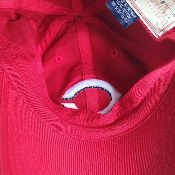 Cincinnati Reds "C" Franchise Twins Enterprise MLB Red Embroidered Cap Cotton OS - Picture 7 of 9